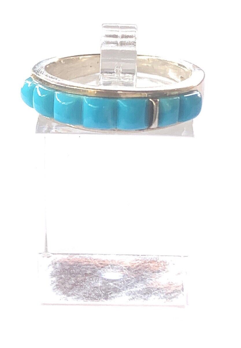Handcrafted Turquoise Sterling Silver Stacker