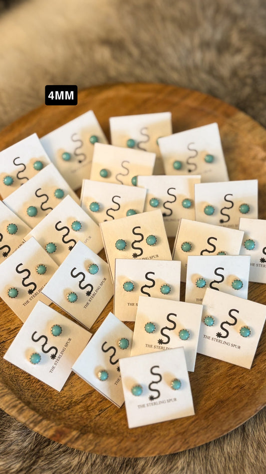 TURQUOISE STUDS BY LINDA YAZZIE