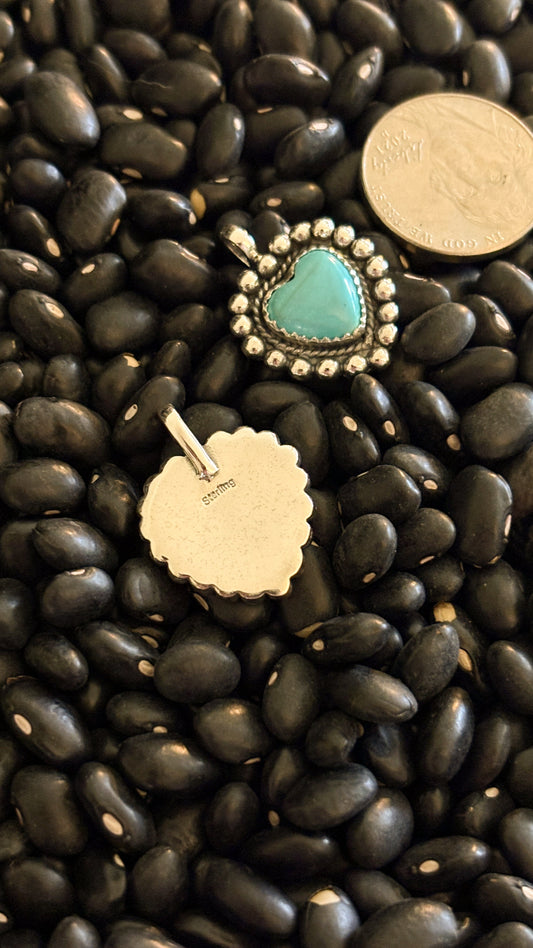 BEADED HEART PENDANT