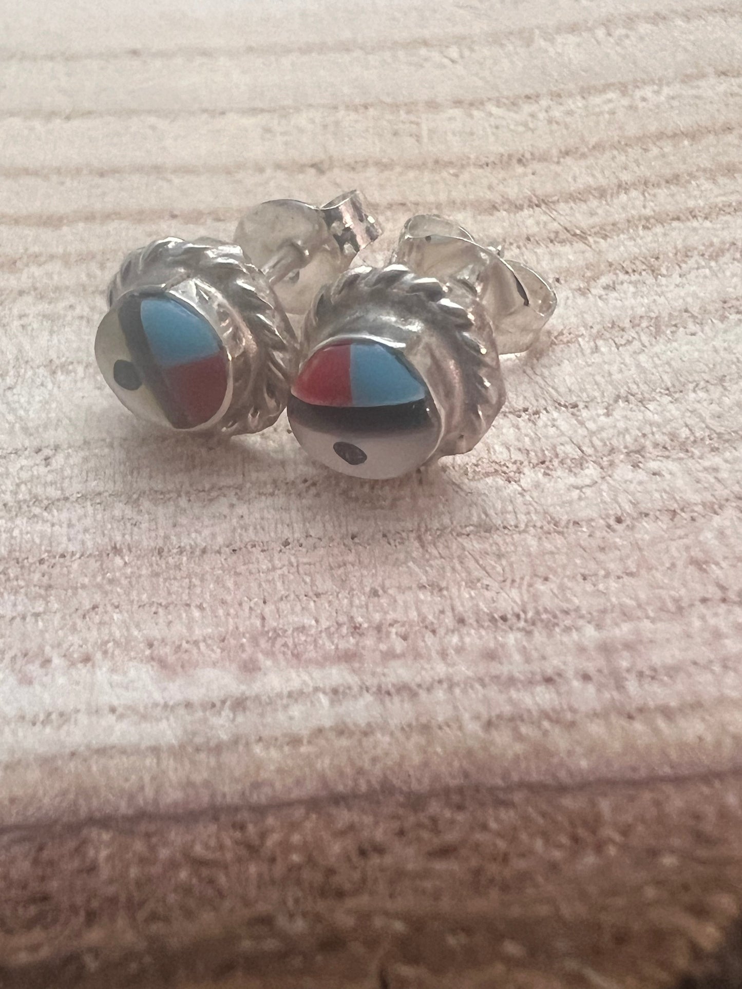 Devoria Bowakay Zuni Inlay Stud Earrings