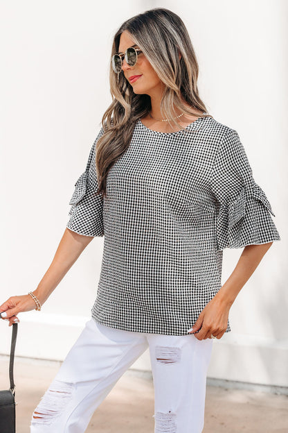 Carolina Ruffled Half Sleeve Blouse