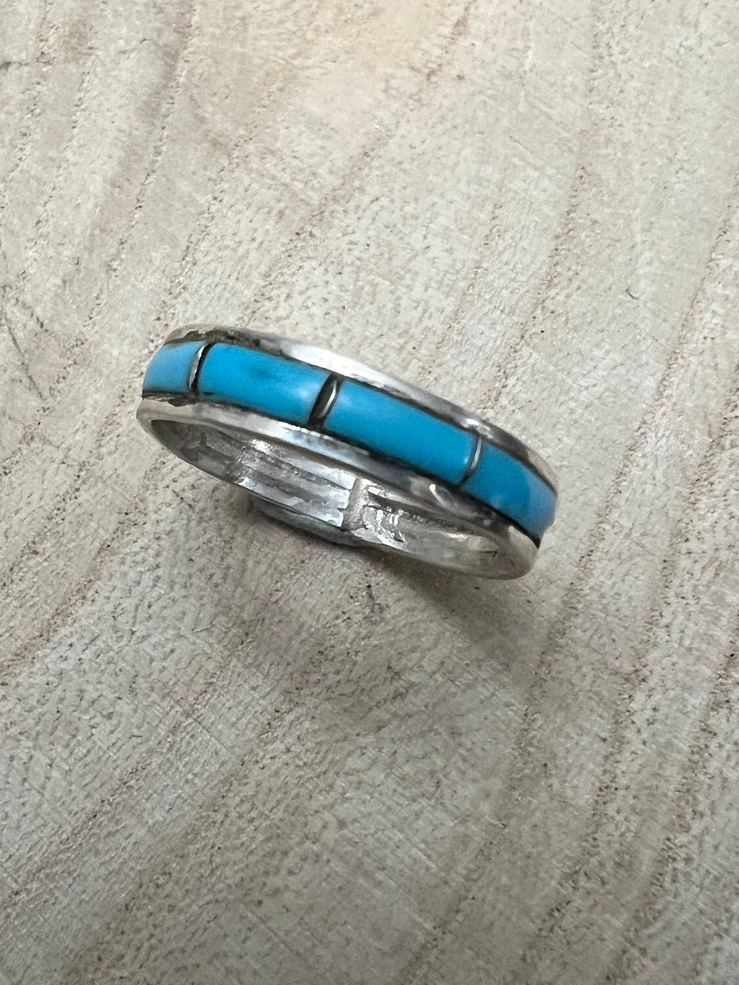 Debbie Livingston Navajo Kingman Turquoise Sterling Silver Ring — Sizes 7, 8, 8.5 Available