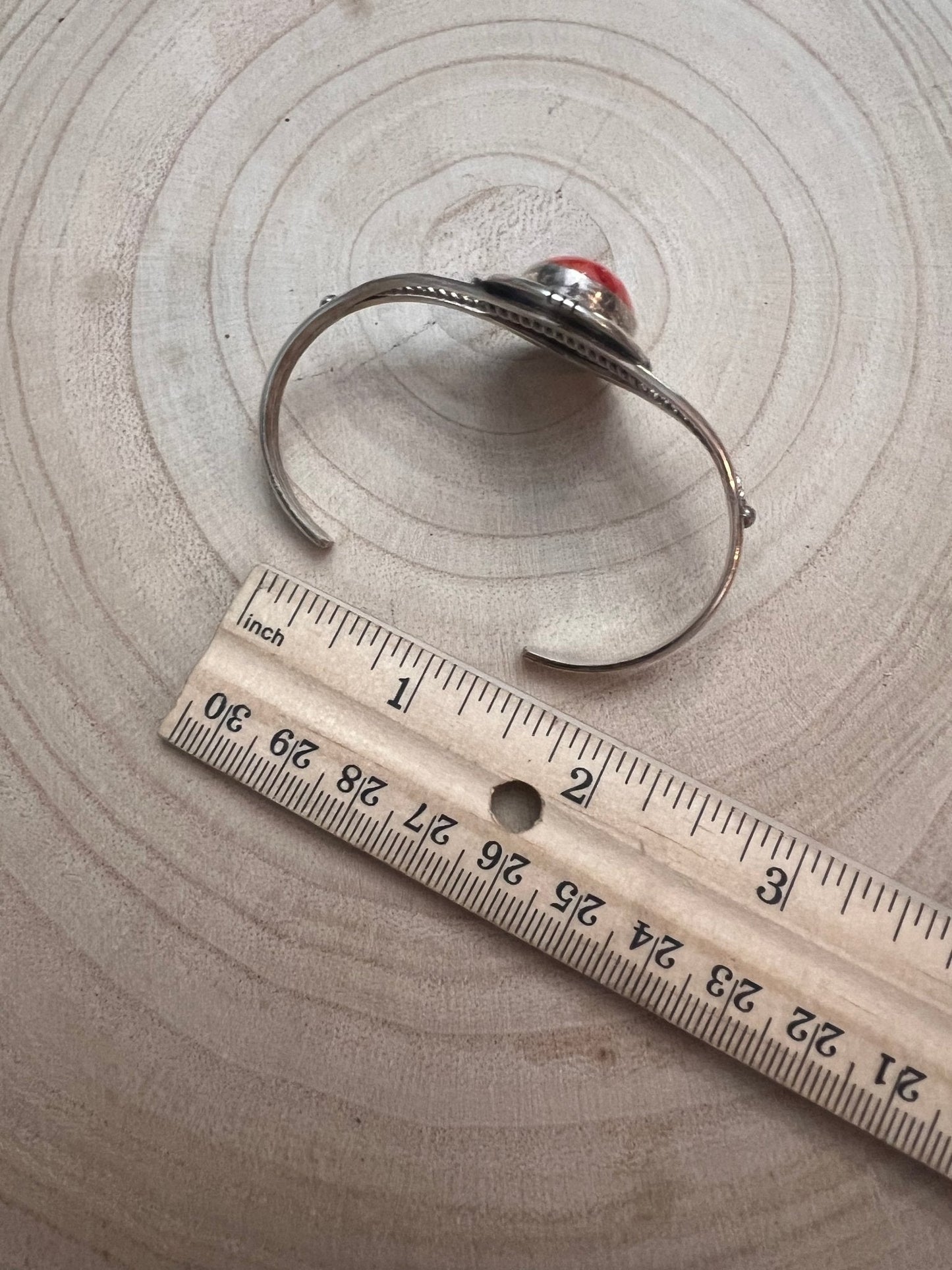 Navajo Handmade Spiny Oyster Bracelet by Dave Skeets