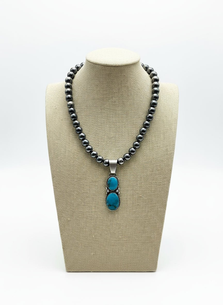 Paul Livingston Turquoise & Sterling Silver Pendant