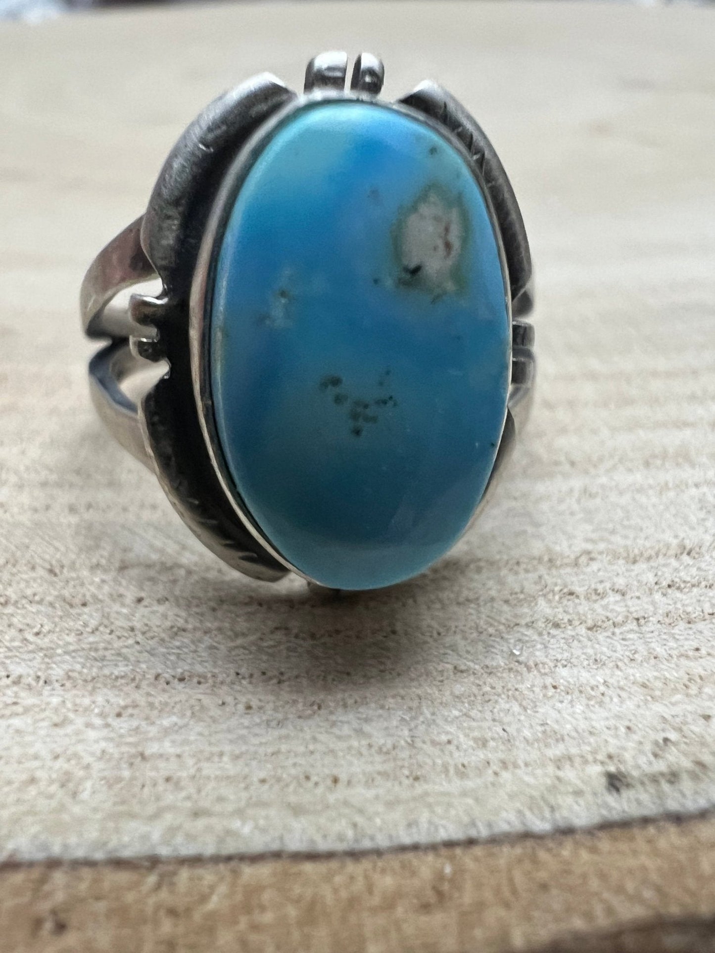 Randy Billy Golden Hills Turquoise & Sterling Silver Ring - Size 9