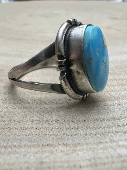Randy Billy Golden Hills Turquoise & Sterling Silver Ring - Size 9
