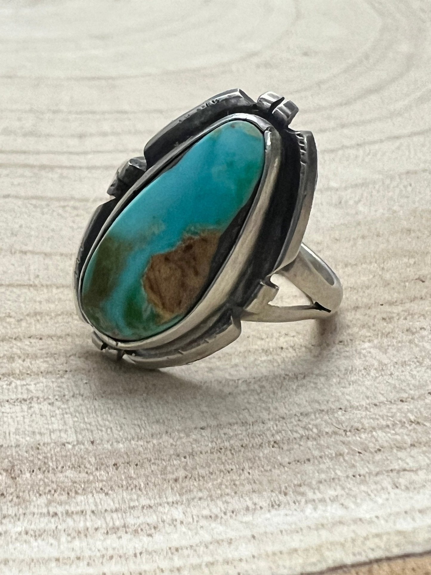 Randy Billy Royston Turquoise & Sterling Silver Ring - Size 10