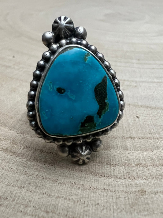 Randy Boyd Turquoise & Sterling Silver Ring - Size 8.5